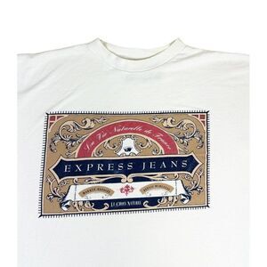 Vintage 90s Express Jeans T-Shirt One Size Spirit of Nimes Single Stitch